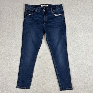BKE Payton Womens Mid Rise Ankle Skinny Jeans Size 32 Universal Fit Blue Denim